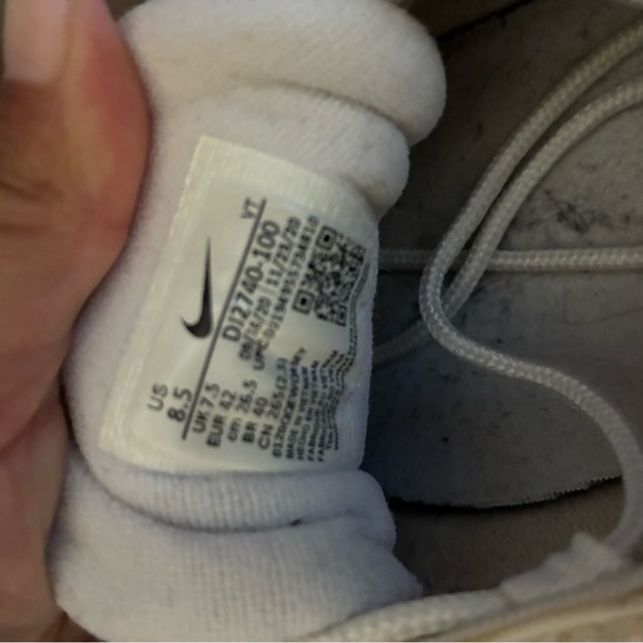 Nike Air Max 97 Triple White Metallic Silver 921522-104 Size 8.5 No Box - Picture 3 of 8